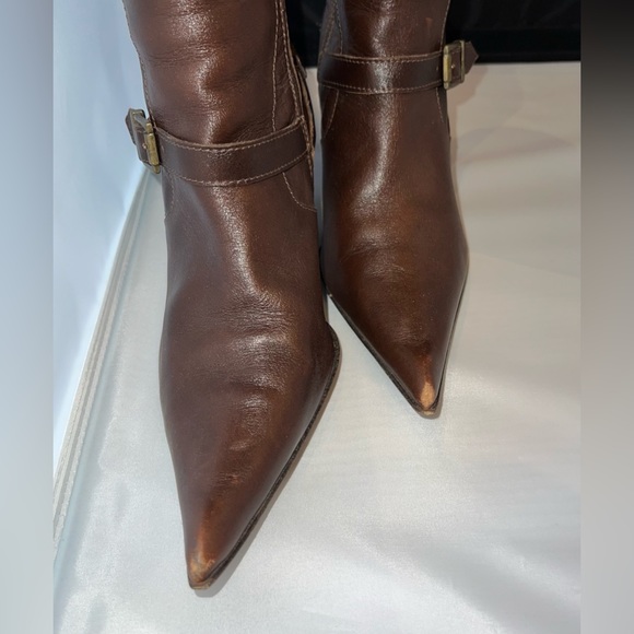 Embroidered brown handbag and boots - Made in Italy - Picture 4 of 4